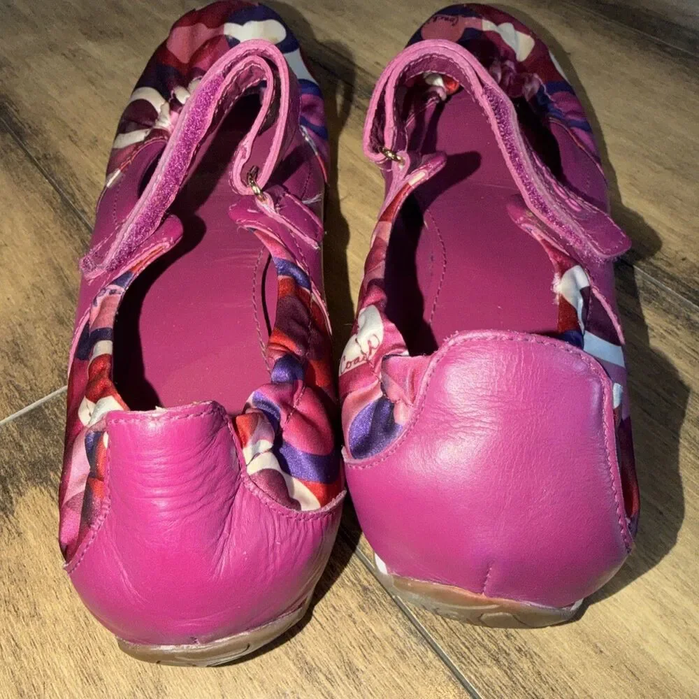 Coach Caryl Signature Logo Ballet Flats Patent Logo Purple Size-8.5 B - Picture 3 of 6